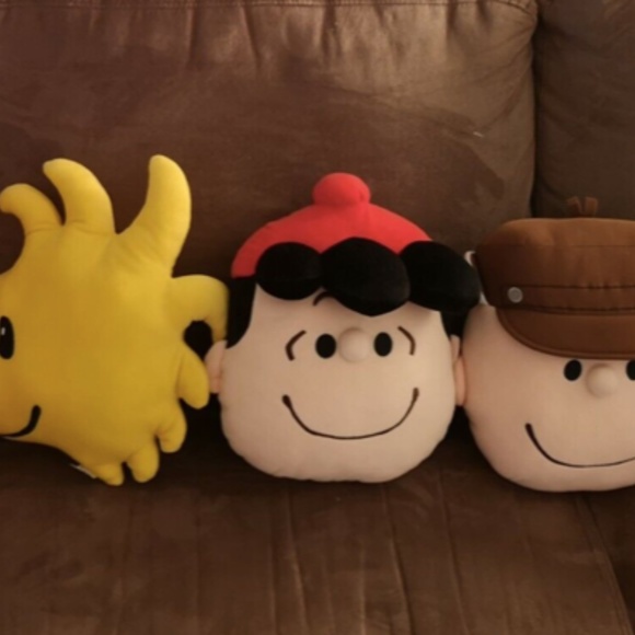 NEW Lot of 5 Snoopy Complete Set McDonald 2015 Plush Cushion Pillow Rare Limited - Picture 4 of 15